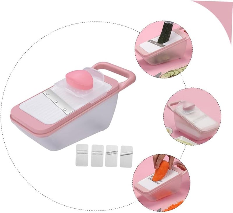 Multifunctional Vegetable Slicer Grater Set Manual Chopper Shredder with Sturdy Blades - Image 5